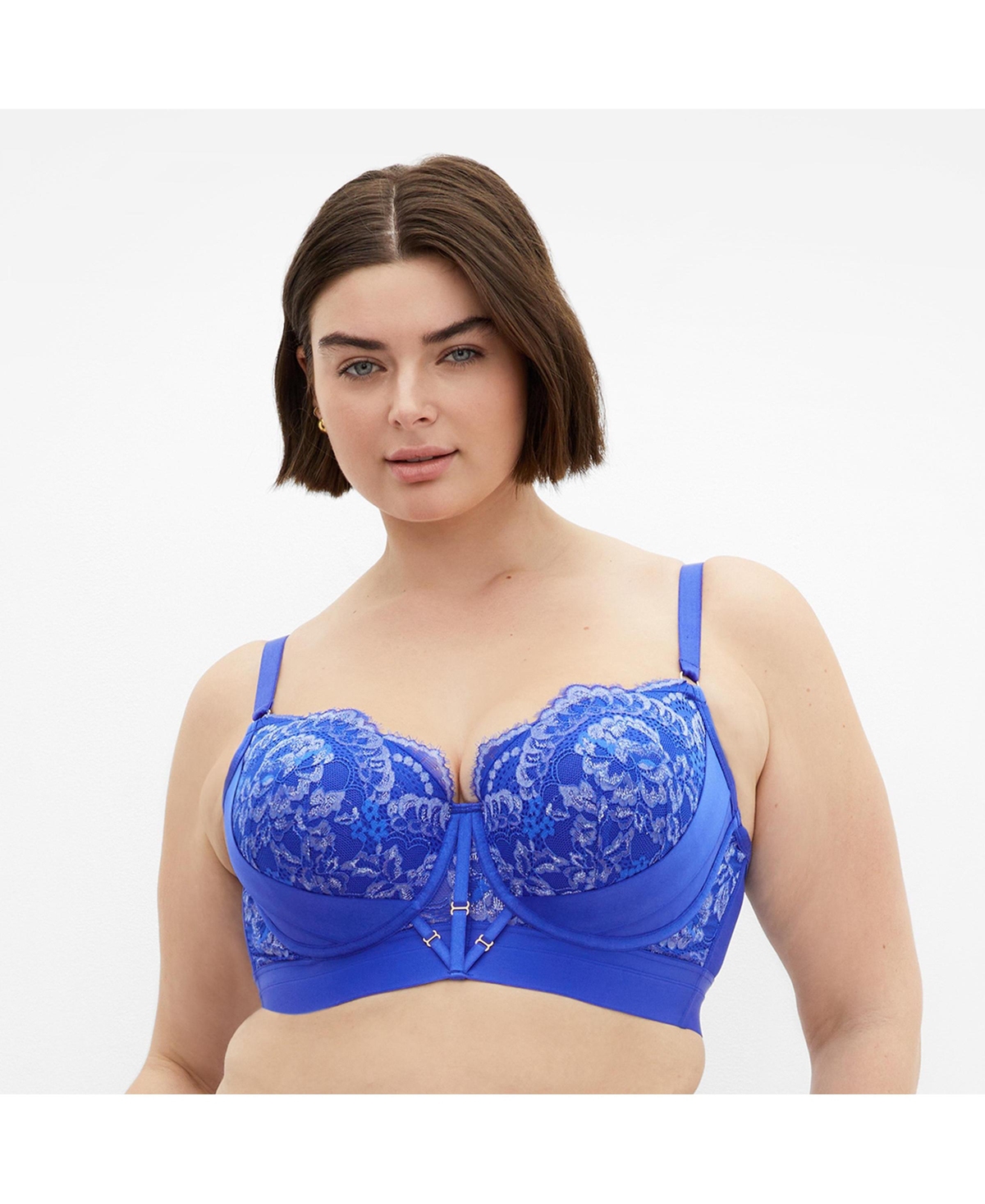 Women's Alexis Underwire Full Cup Contour Longline Bra - Purple rose