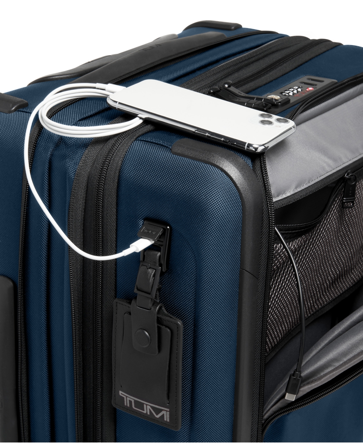 Tumi Alpha 22" Continental Dual Access Carry-on Spinner In Blue
