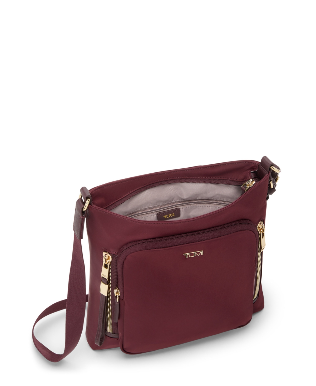 Tumi Voyageur Tyler Nylon Crossbody Bag In Burgundy
