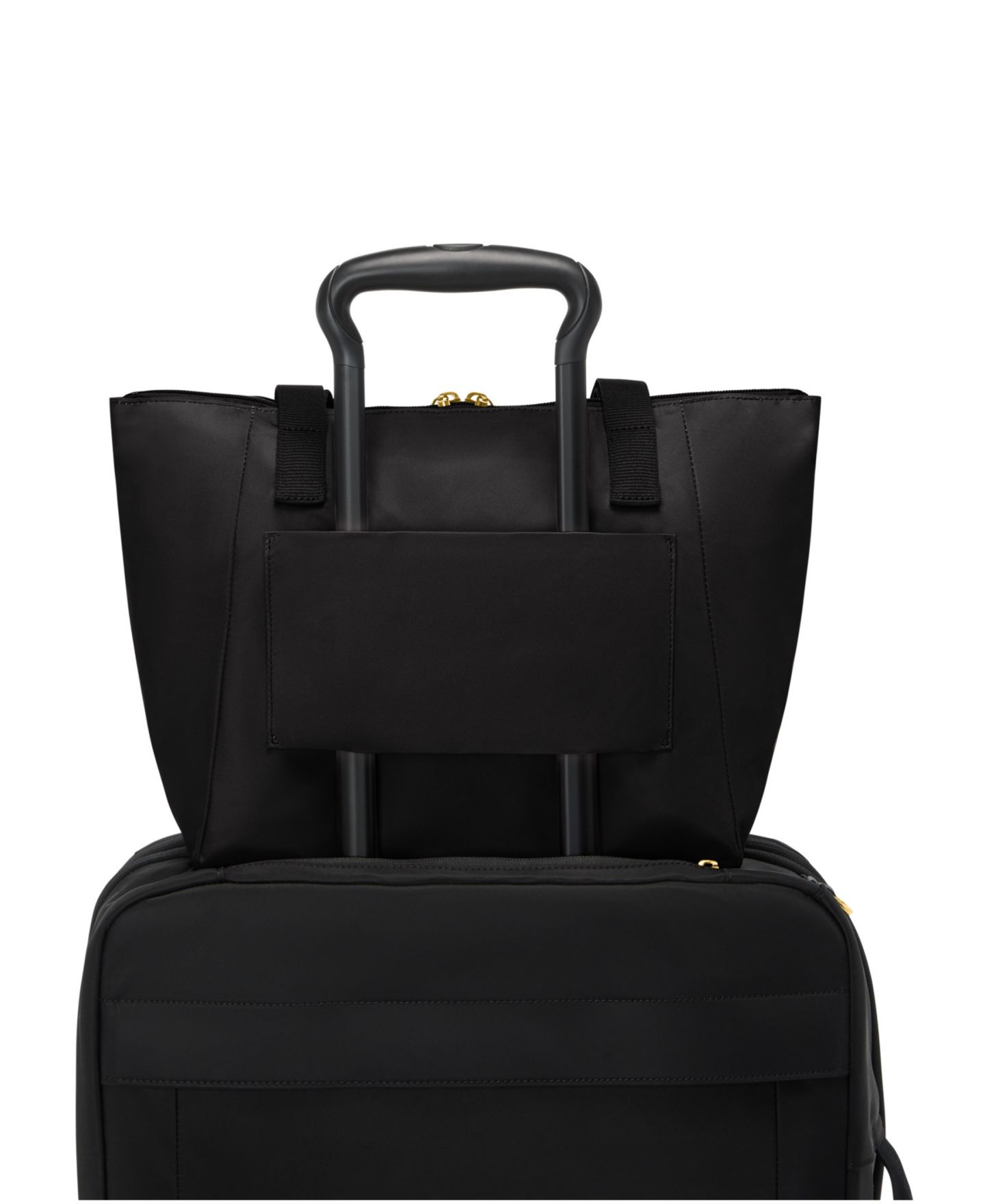 Сумка TUMI Voyageur 10" Just In Case Packable Travel Tote, Small, цвет: Чёрный / Золотой — фото 2