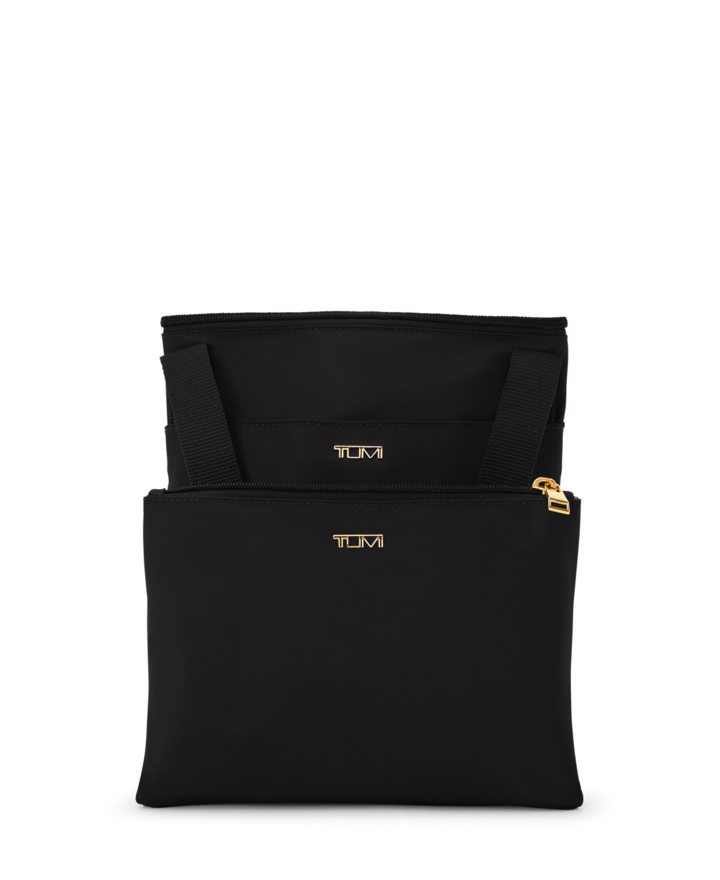 Сумка TUMI Voyageur 12" Just In Case Packable Travel Tote, Medium, цвет: Чёрный / Золотой — фото 3