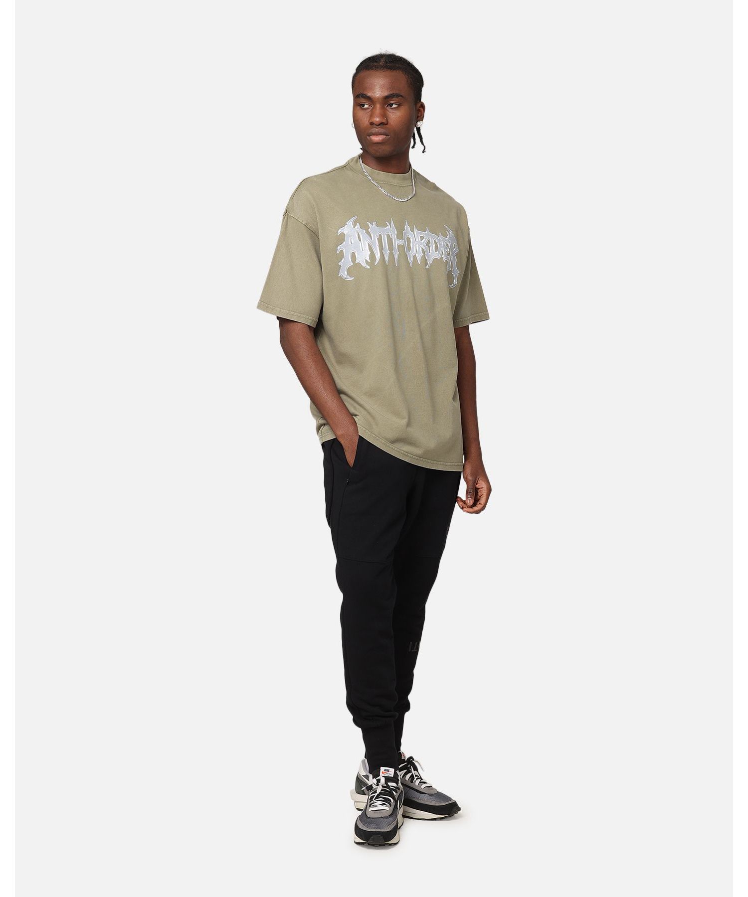 Men's New Dawn Mock Neck T-Shirt - Beige M