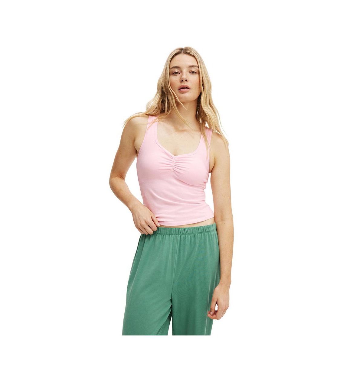 Women's Departure Lounge Scoop Tank - Blushing bride
