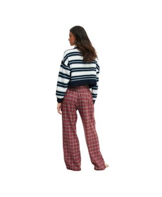 Women's Flannel Wide Leg Pant