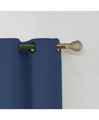 Set of 2 Thermal Room Darkening Grommet Top Curtains For Small Windows