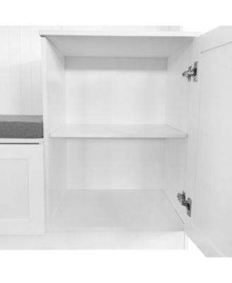 Hall Tree with Bench Cushion Coat Rack