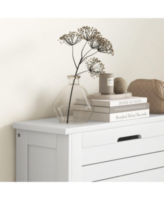 Modern Shoe Cabinet with 3 Flip Drawers for 6 Pairs,