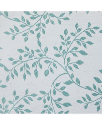 1 Piece Floral Leaf Light Reducing & Thermal Linen Blend Window Curtain Panel - 84 in. Long - Taupe/Beige