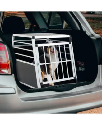 Aluminum Pet Transport Box - 35x25x27in Black/Silver