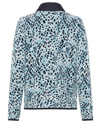 Animal Zip Mixed Media Cardigan