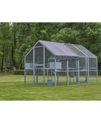 Outdoor Cat House & Enclosure - Large Playpen with Waterproof Cover