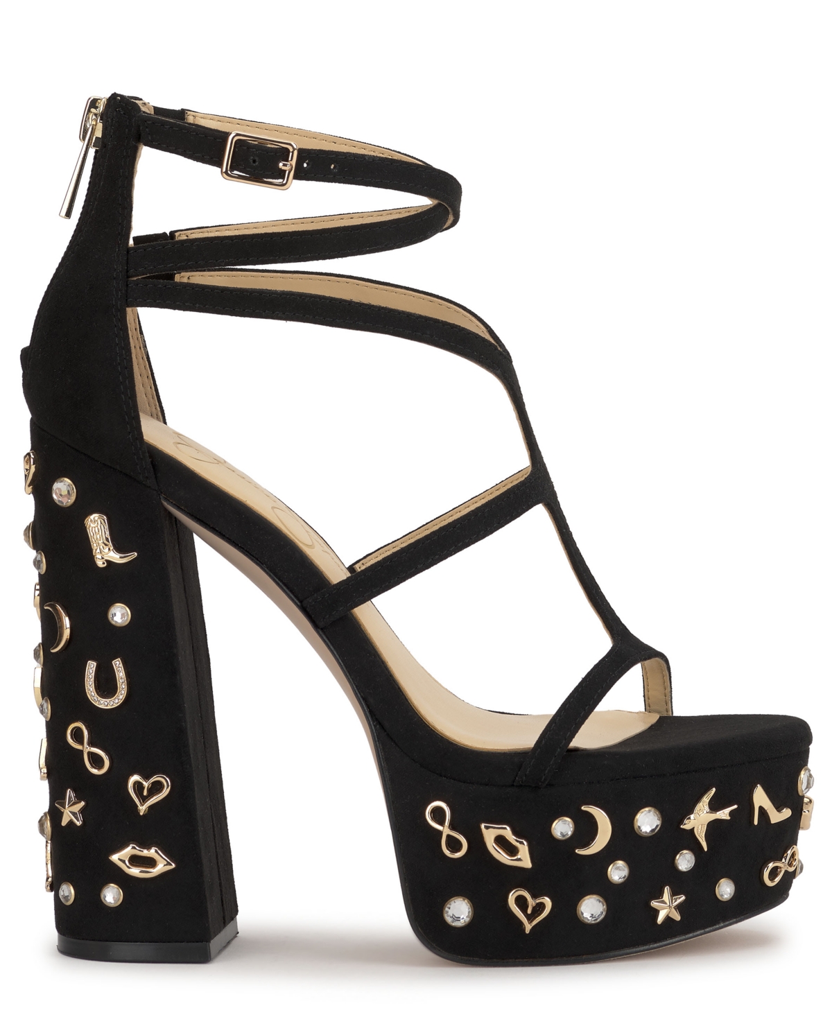 Jessica Simpson Women's Aamina Strappy Platform Anniversary High-Heel Charm Sandals