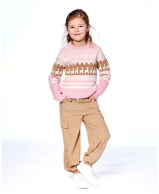 Toddler Girls Llama Jacquard Sweater Dusty Pink - Toddler|Child