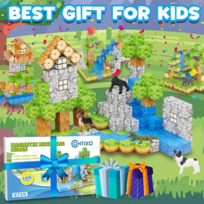 Magnetic Blocks Building Cubes Game, Sensory Toys – 145 Pieces for Kids Learning, Creative Play, and Motor Skill Development