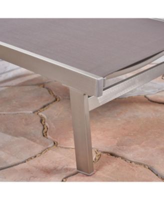 Outdoor Chaise Lounge Set - Aluminum Frame Adjustable