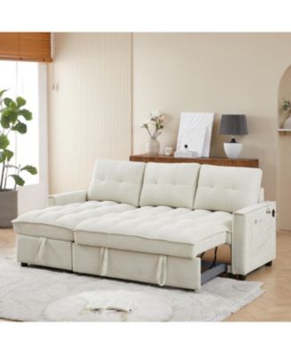 MH 78.75" Reclining Pull-Out Sectional Sofa