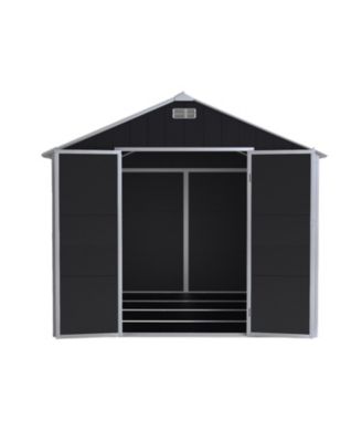 8x8 Resin Storage Shed - Waterproof, UV Proof, Dark Gray
