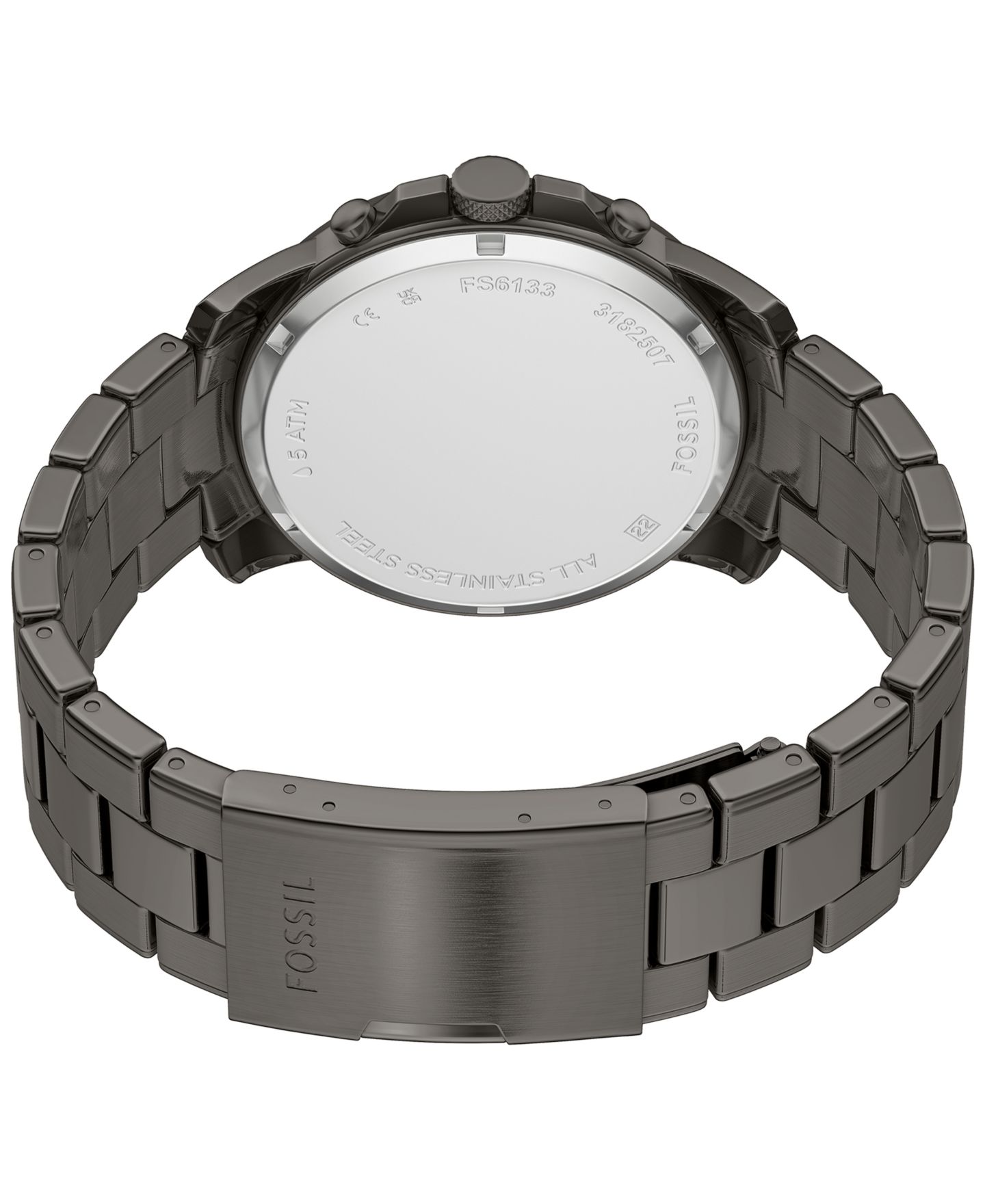 Мужские часы Fossil Grant Chronograph Gunmetal Stainless Steel Watch, 44mm — фото 6