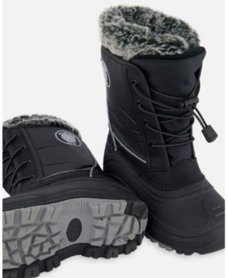 Kids Unisex Winter Boots Black with Removable Liner - Toddler|Child