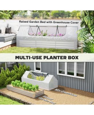 8.6 x 3 x 1ft Raised Garden Bed with Mini house