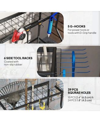 Garden Tool Organizer for Garage, 3 Tier Yard Tool Holder,