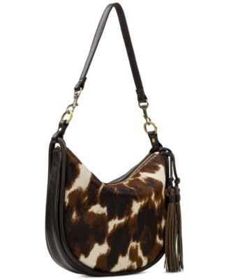 Calanna Calf Hair Small Hobo Bag