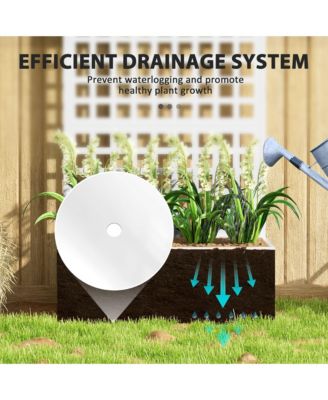 Metal Planter Box with Trellis, Drain Holes, 35"x16"x70",