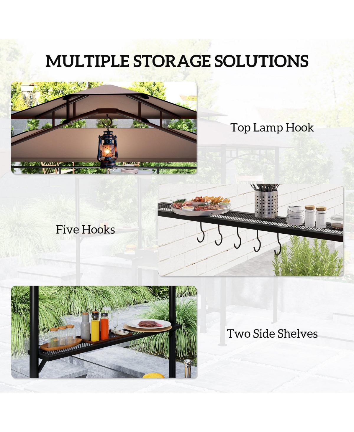 Outsunny 8' x 5' Grill Gazebo, - Gazebo