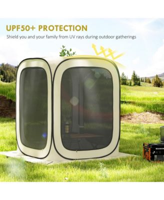 6' x 6' Pop Up Screen Tent, UPF50+ Camping Gazebo w/ Carry Bag,