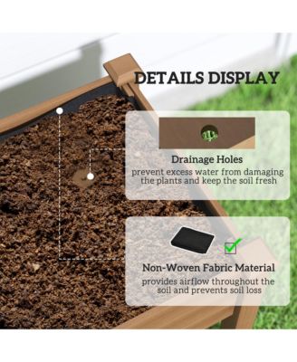 48 x 22 x 46 inch Raised Garden Bed w/ PE Cover,