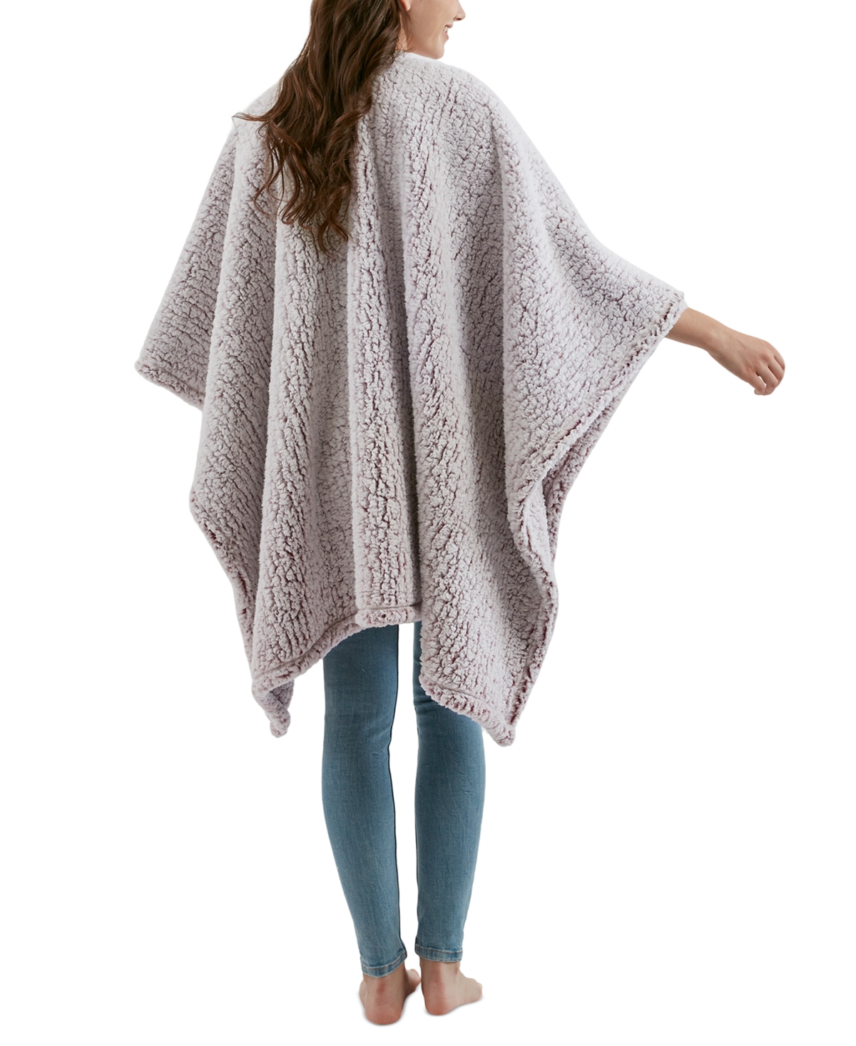 Premier Comfort Alpine Valley Cozy Sherpa Wrap, 50" X 60" In Gray