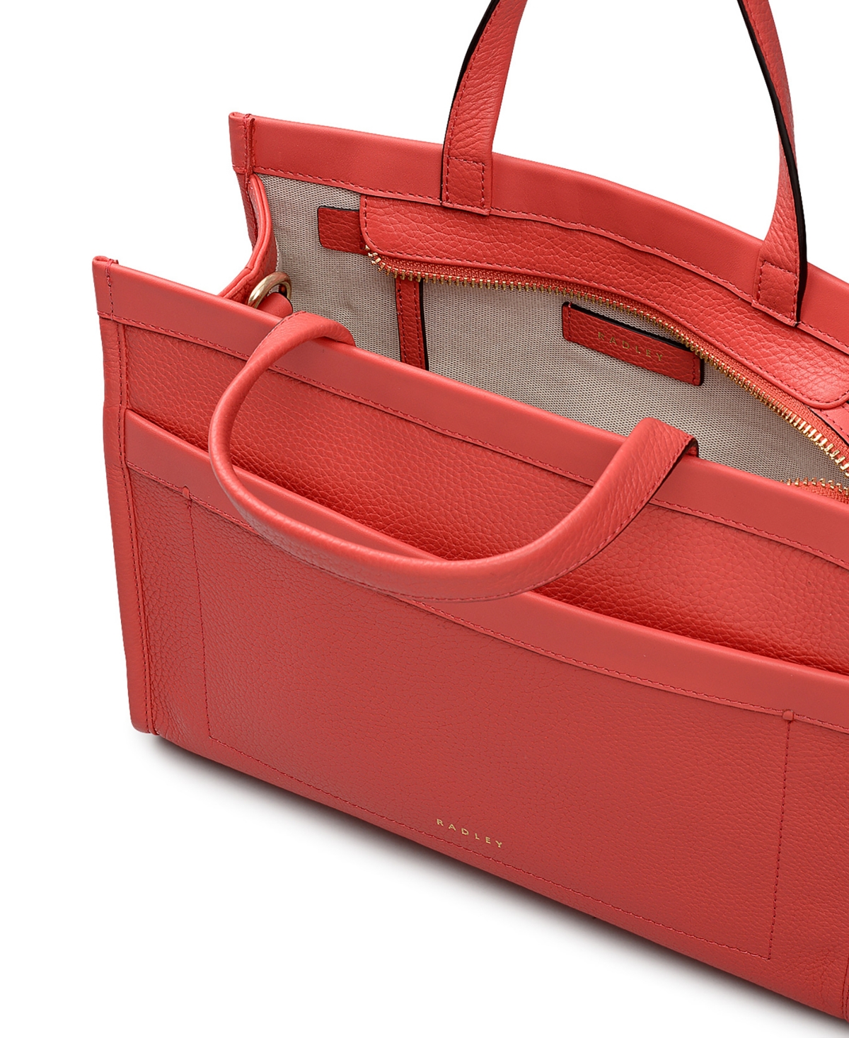 Radley London Alba Place Medium Zip Top Grab Bag In Red