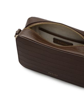 Beech Row Faux Croc Mini Zip Around Crossbody Bag