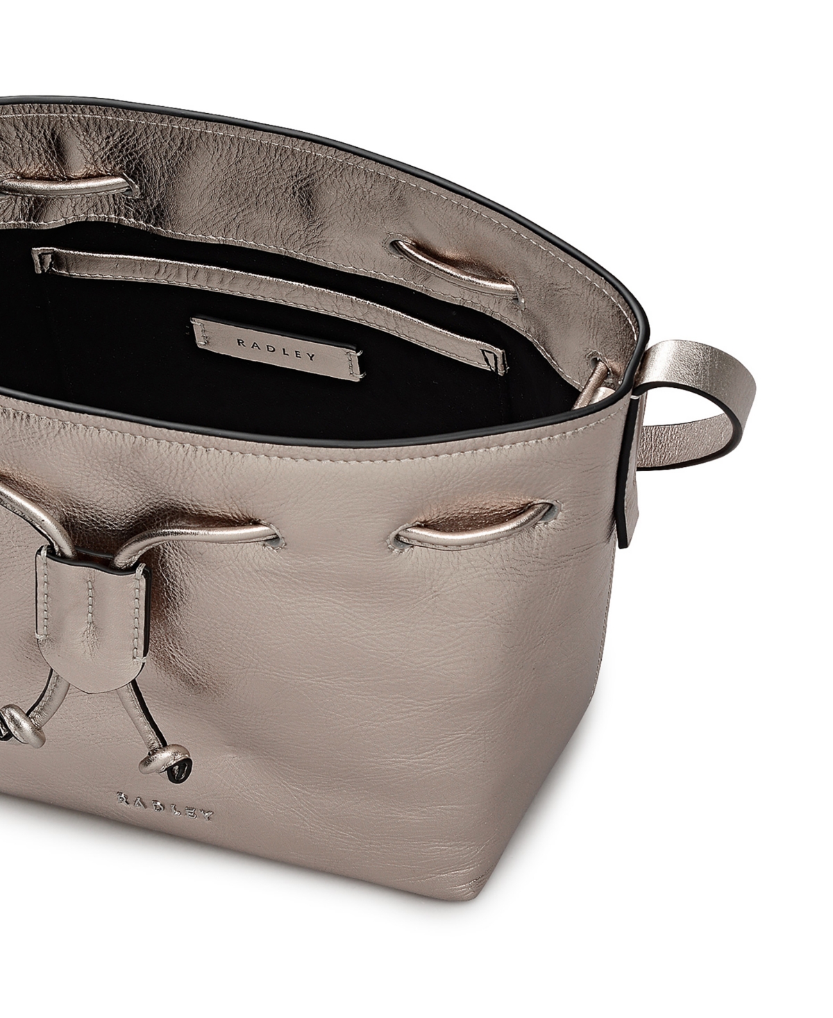 Radley London York Mews Metallic Mini Drawstring Shoulder Bag In Gold