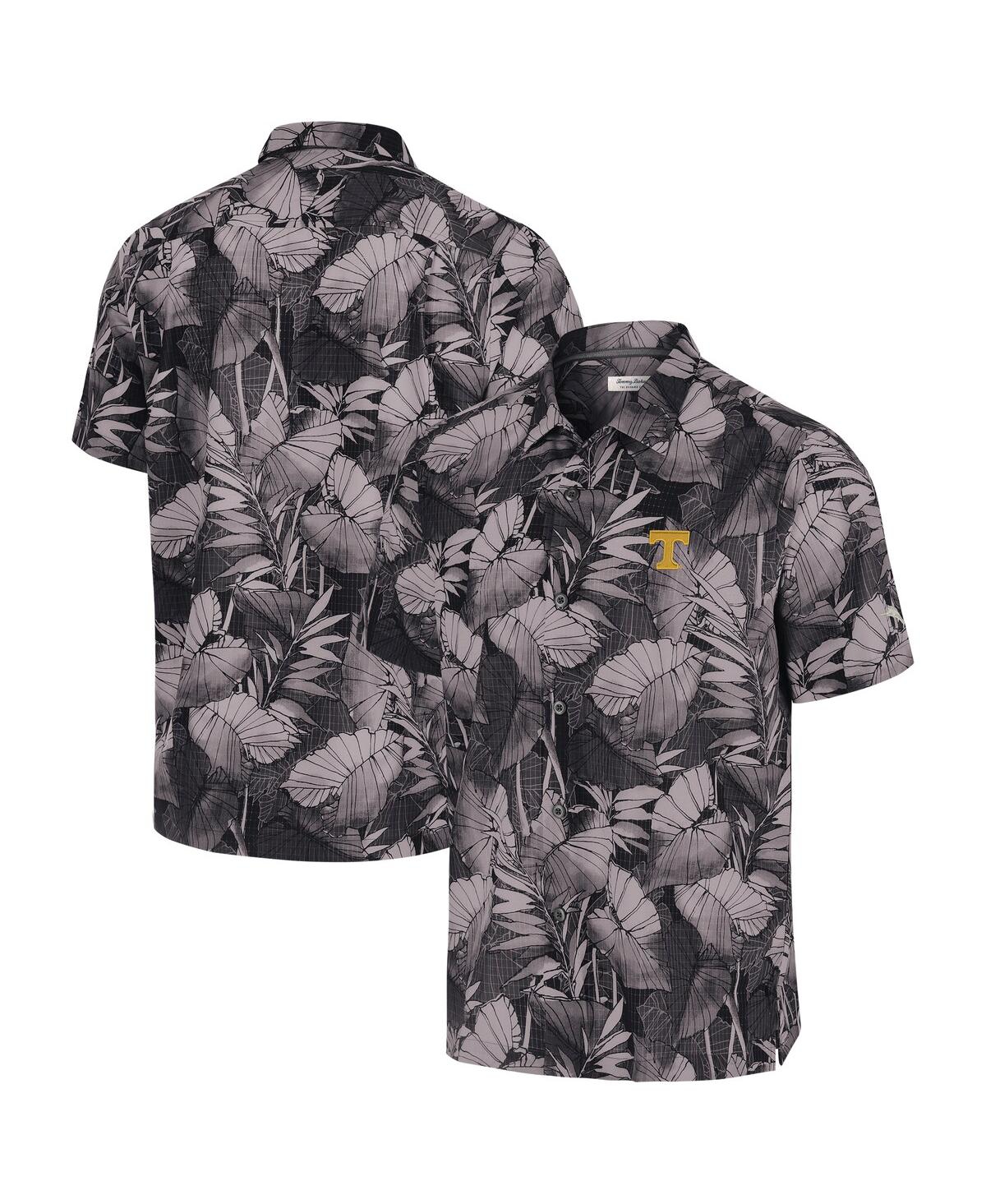 Men's Black Tennessee Volunteers Coast Nuevo Fronds Camp Button-Up Shirt - Black