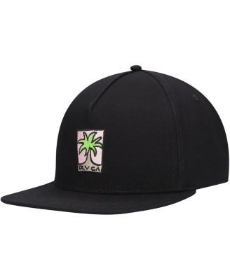 RVCA - Men's Black Palm Snapback Hat