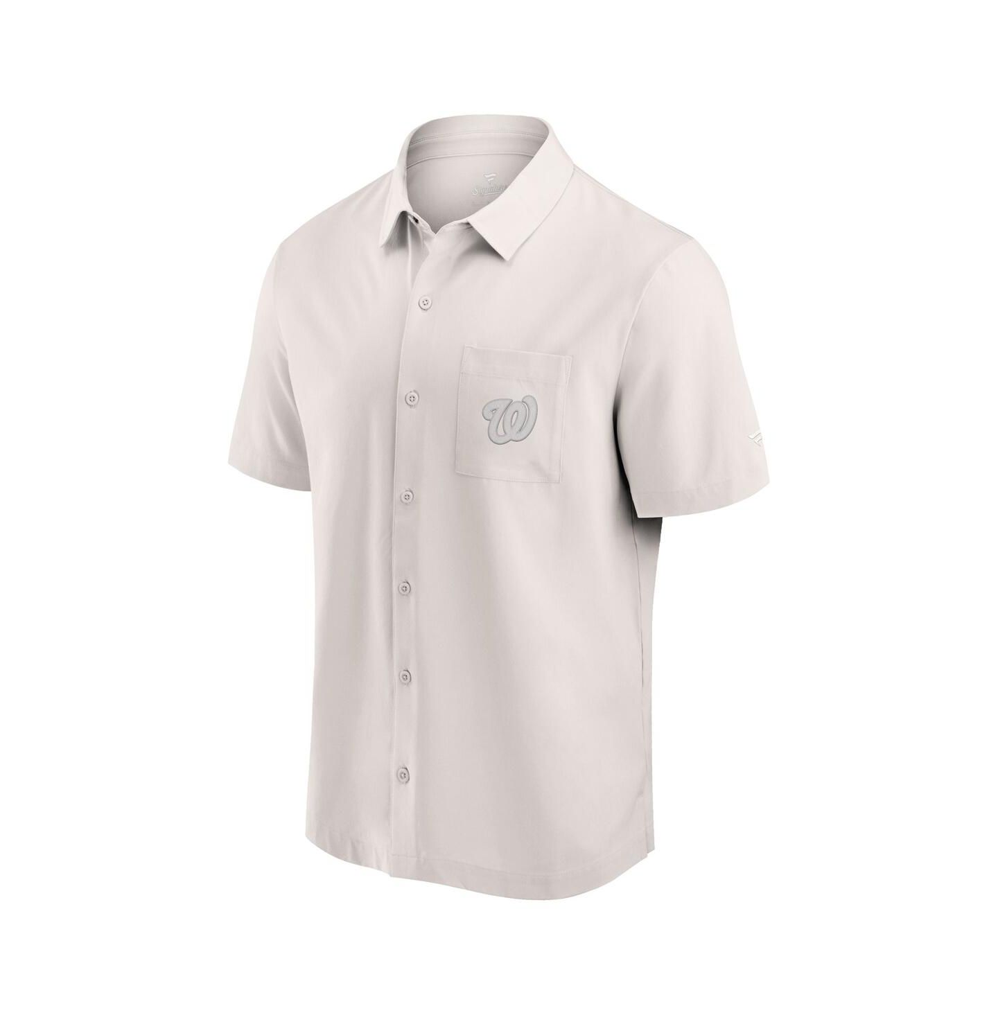 Мужская рубашка Fanatics Cream Washington Nationals Front Office Button-Up — фото 2