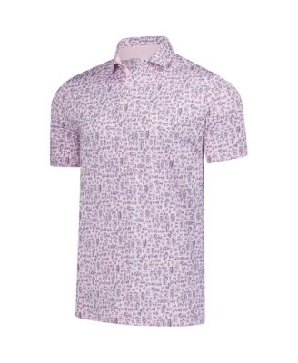 Men's Pink Arnold Palmer MATTR Sketch Polo Shirt