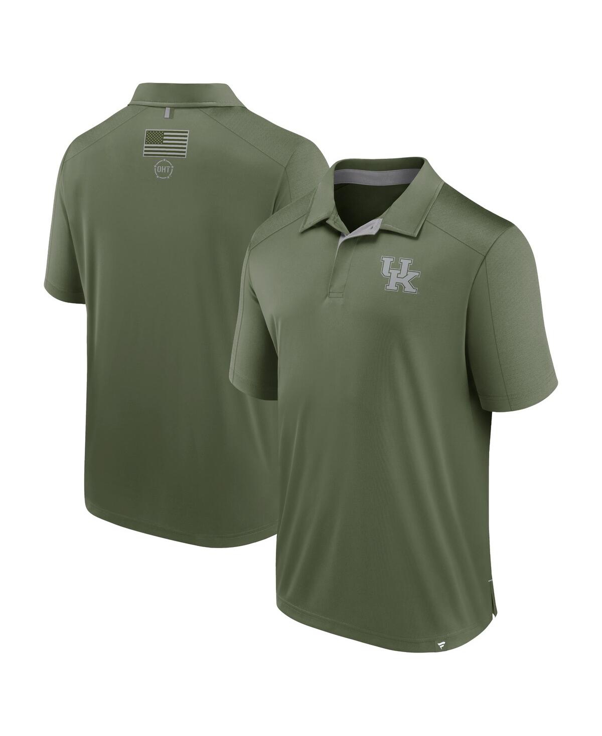 Men's Olive Kentucky Wildcats Oht Military Appreciation Defender Polo Shirt - Olive