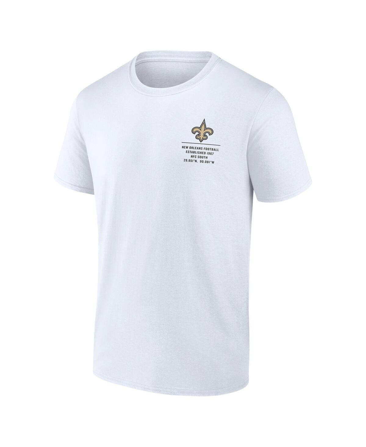 Fanatics Men's White New Orleans Saints Repeat Stats T-shirt In White