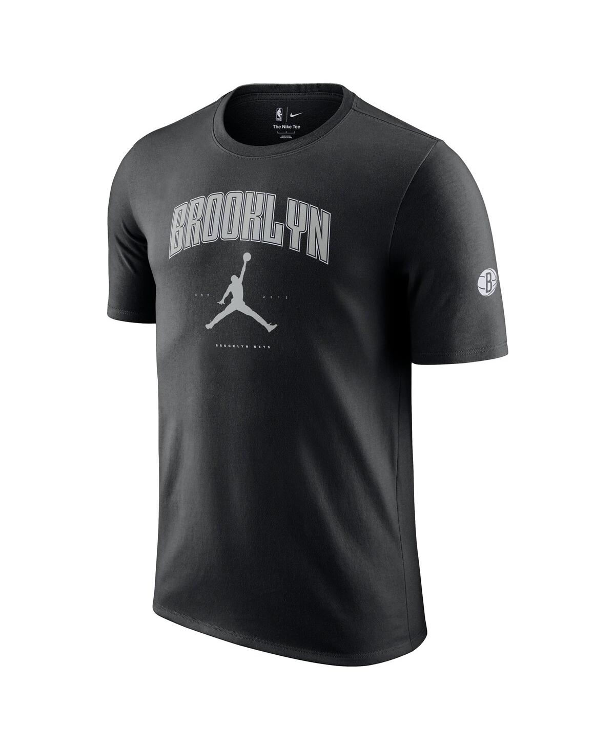 Jordan Men's and Women's Black Brooklyn Nets Essential Cities T-Shirt