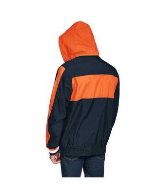 Men's Navy/Orange Chicago Bears Gael Lightweight Half-Zip Pullover Hoodie Jacket