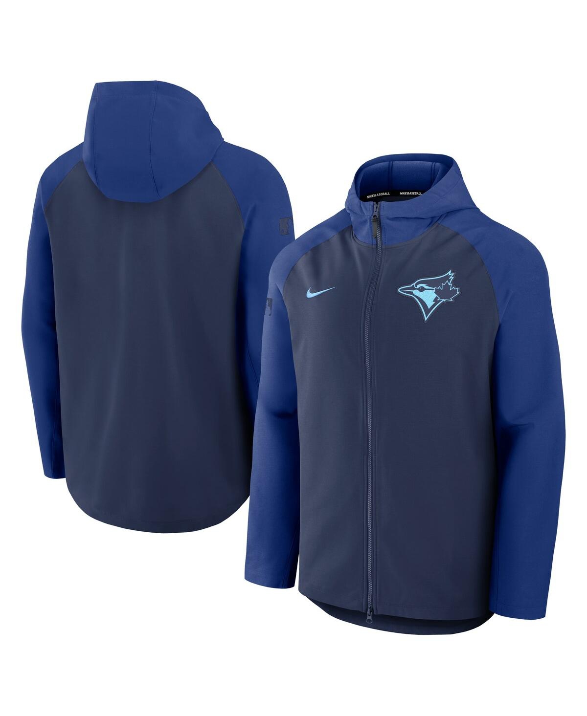 Men's Navy/Royal Toronto Blue Jays Authentic Collection Raglan Performance Full-Zip Jacket - Navy, Royal