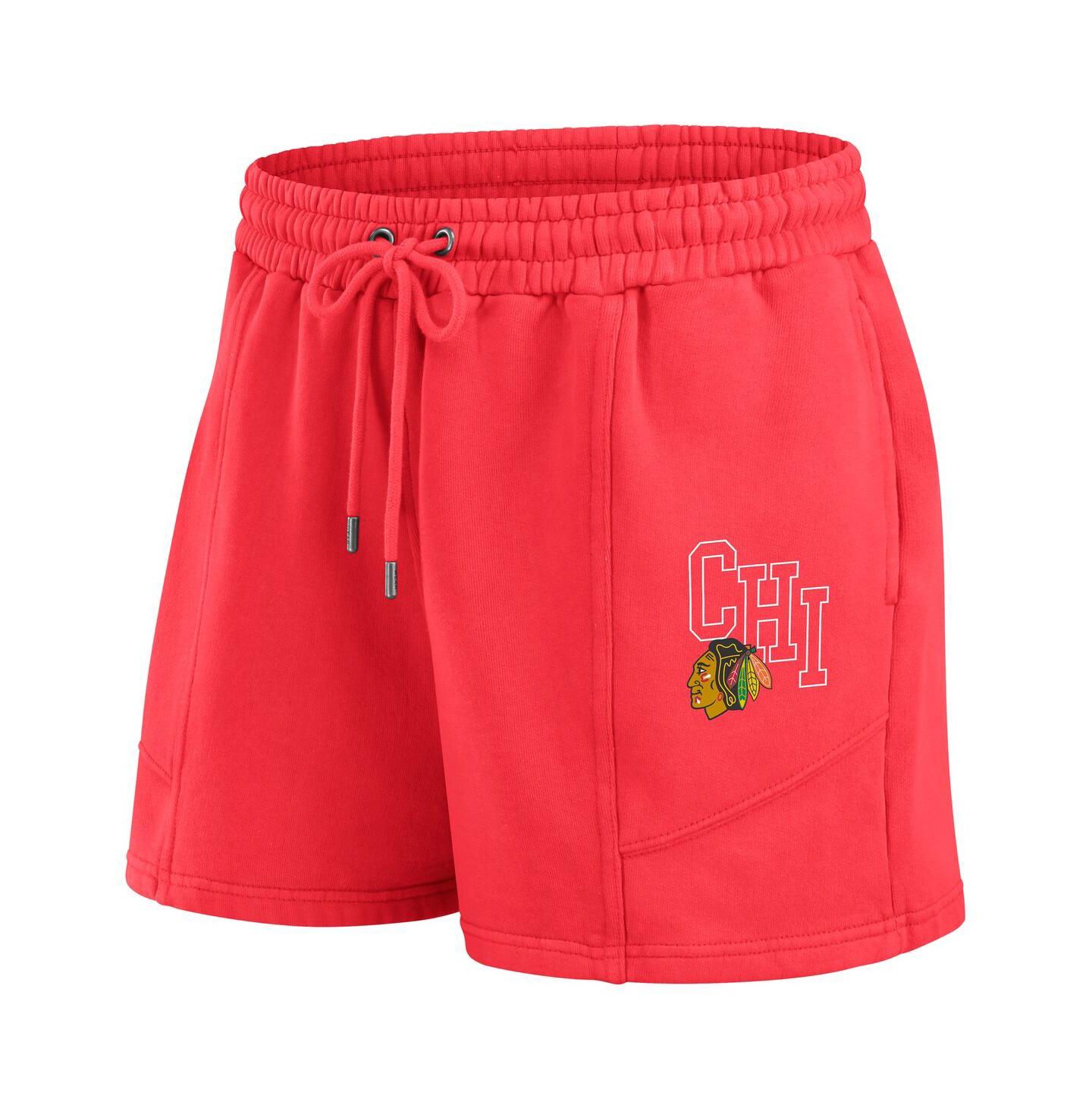 Женский комплект Wear by Erin Andrews Chicago Blackhawks: свитшот и шорты, красный — фото 4