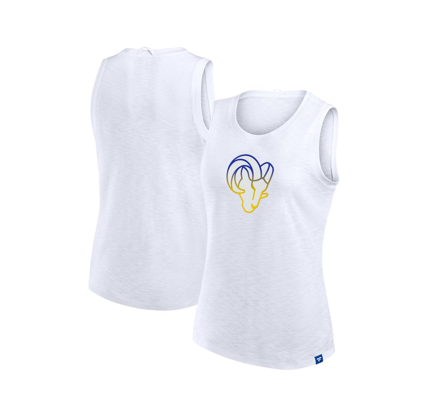 Women's White Los Angeles Rams Slub Tank Top