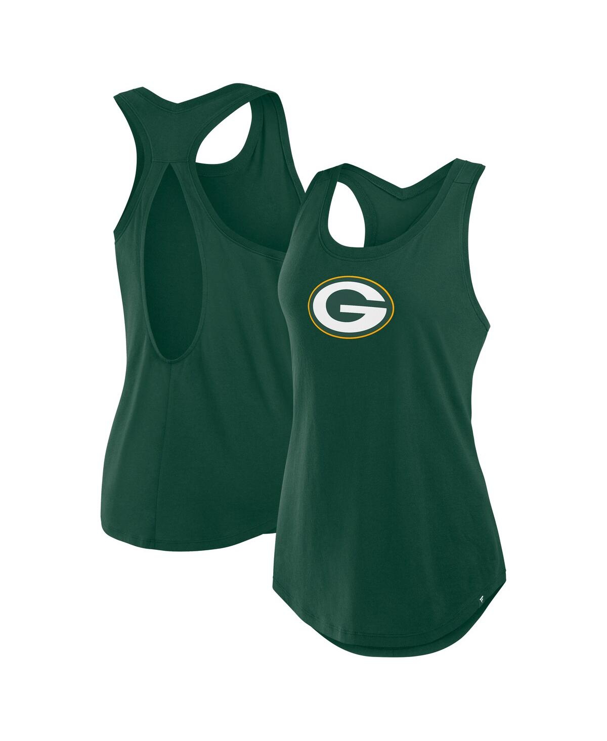 Women's Green Green Bay Packers Iron Fan Tank Top - Green