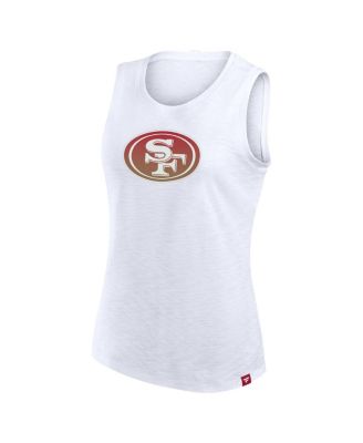 Women's White San Francisco 49ers Slub Tank Top