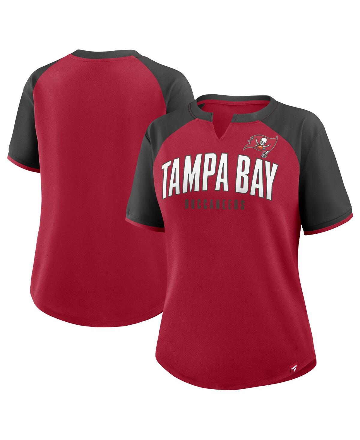 Women's Red/Pewter Tampa Bay Buccaneers Height Advantage T-Shirt - Red, Pewter