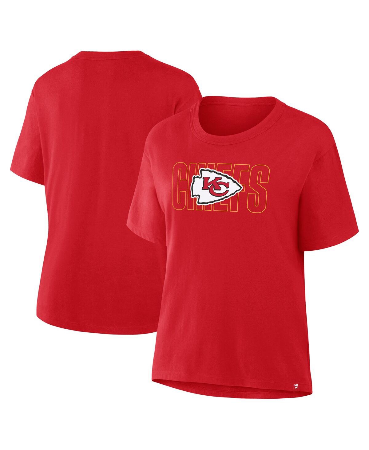 Women's Red Kansas City Chiefs Line Em Up T-Shirt - Red
