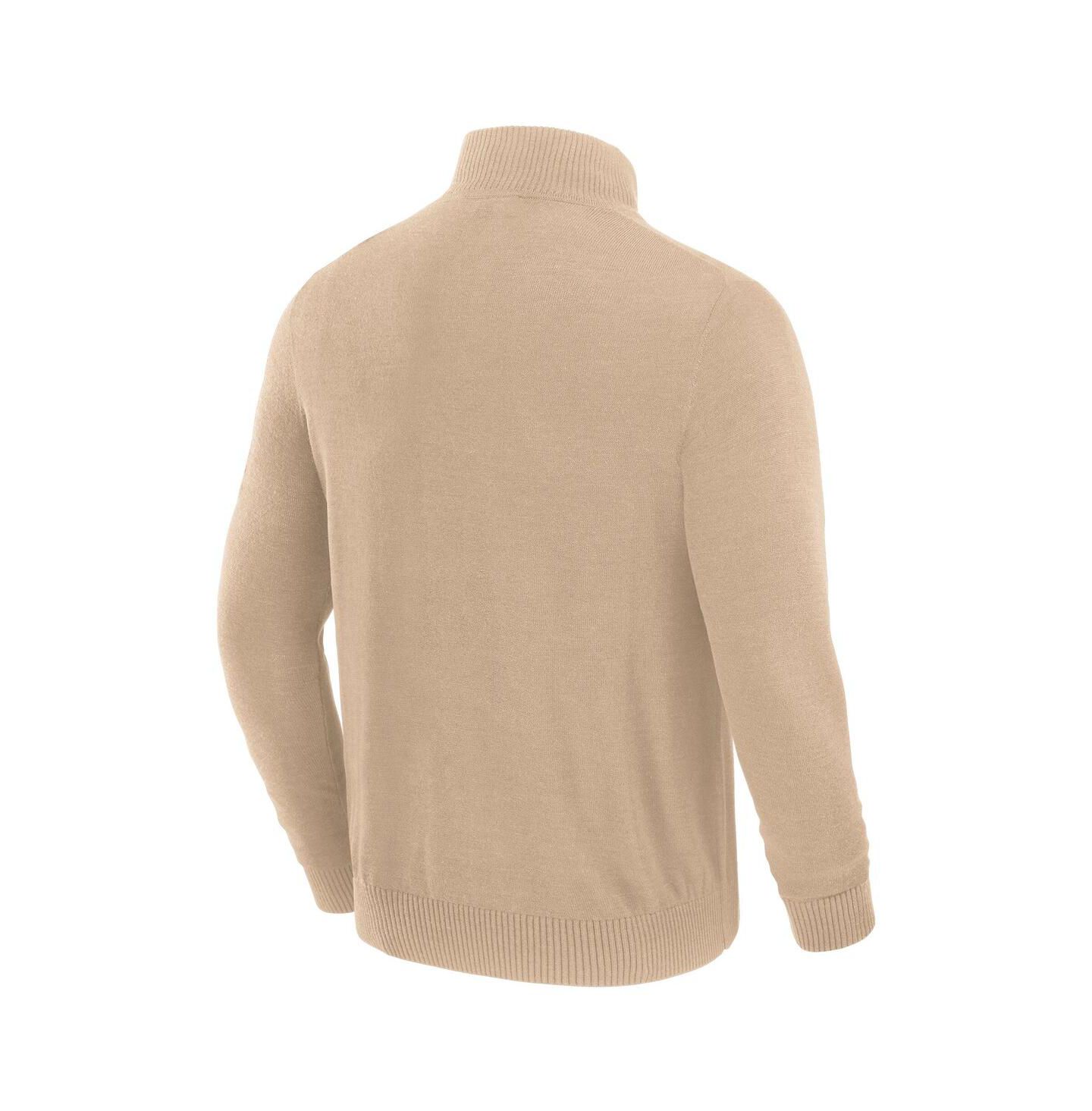 Мужской свитер J. Palmer Tan Cleveland Browns Franchise Quarter-Zip — фото 3